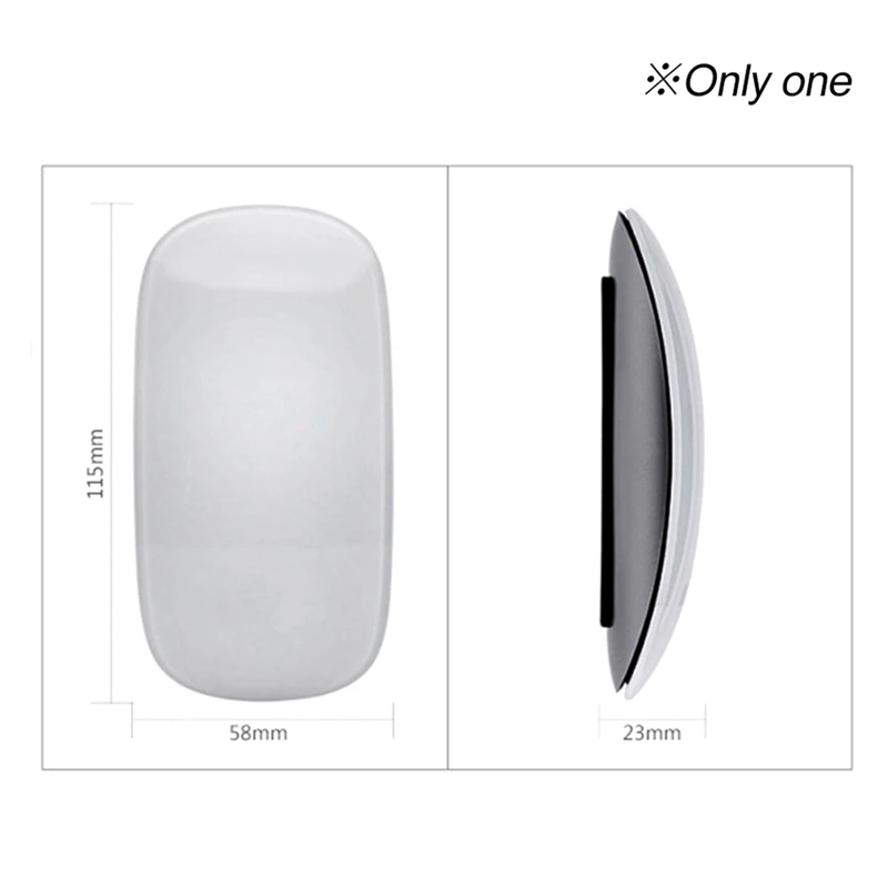 

Ultra-Thin Wireless Mouse with Bluetooth, USB Connection, 1600DPI, 2.4 GHz, Silent, for Notebooks and Offices