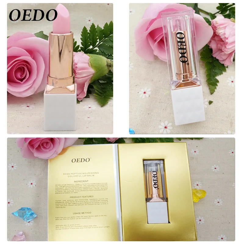

Rose Peptide Nourishing Colorful Lip Balm Anti-Freeze Anti-Chapped Makeup Face Skin Care Repair Damage Lip Moisturizing Cream