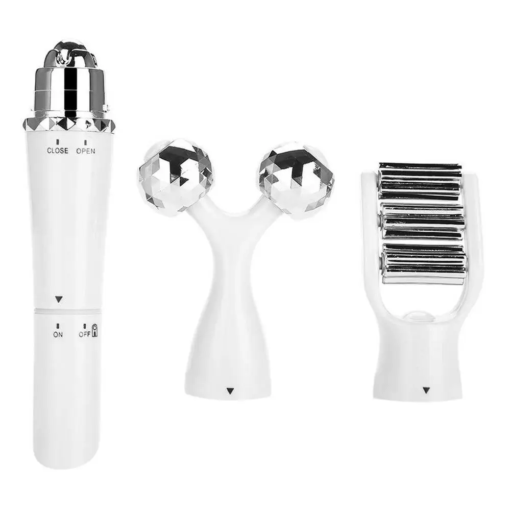 

3 In 1 Multifunction 3D Facial Massager Electric Vibration Anti-wrinkle Face Roller Therapy Suitable For Facial Arms And Legs