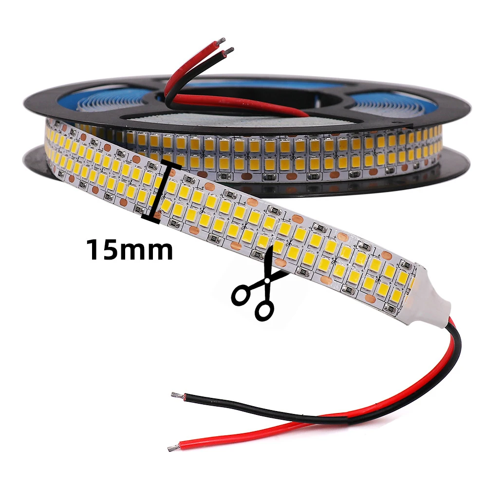 СВЕТОДИОДНАЯ лента SMD 2835 100 м 480 светодиодов/м двухрядная гибкая светодиодная 24 В 12