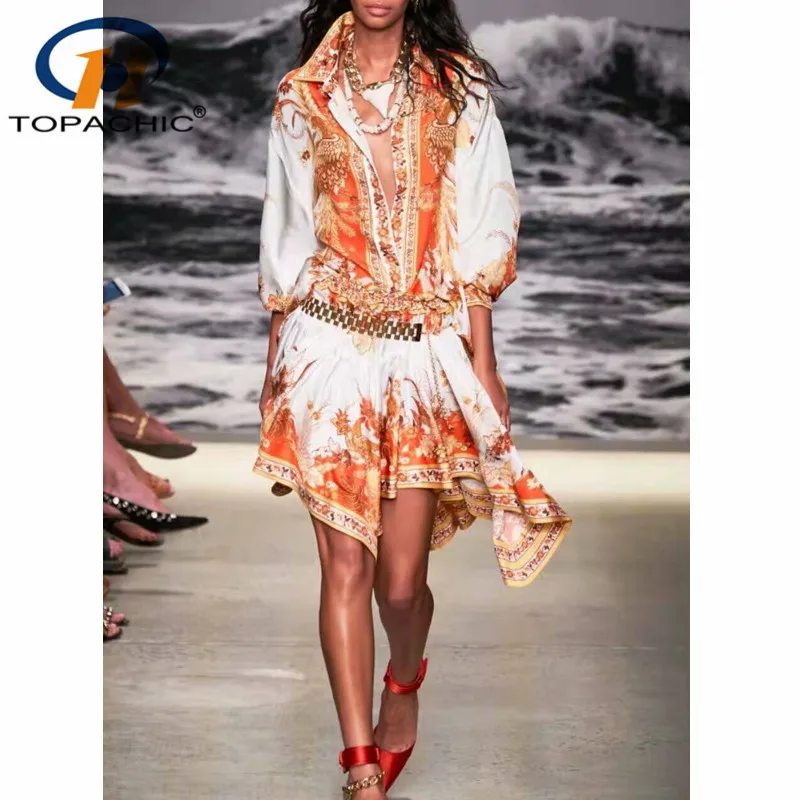 11 4 винтажные модные блузки с цветочным принтом + ассиметричный комплект