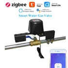 Умный газовый водяной клапан для домашней безопасности, с таймером, работает с приложением Tuya Smart Life Alexa Google Home, беспроводной контроллер Zigbee Hub
