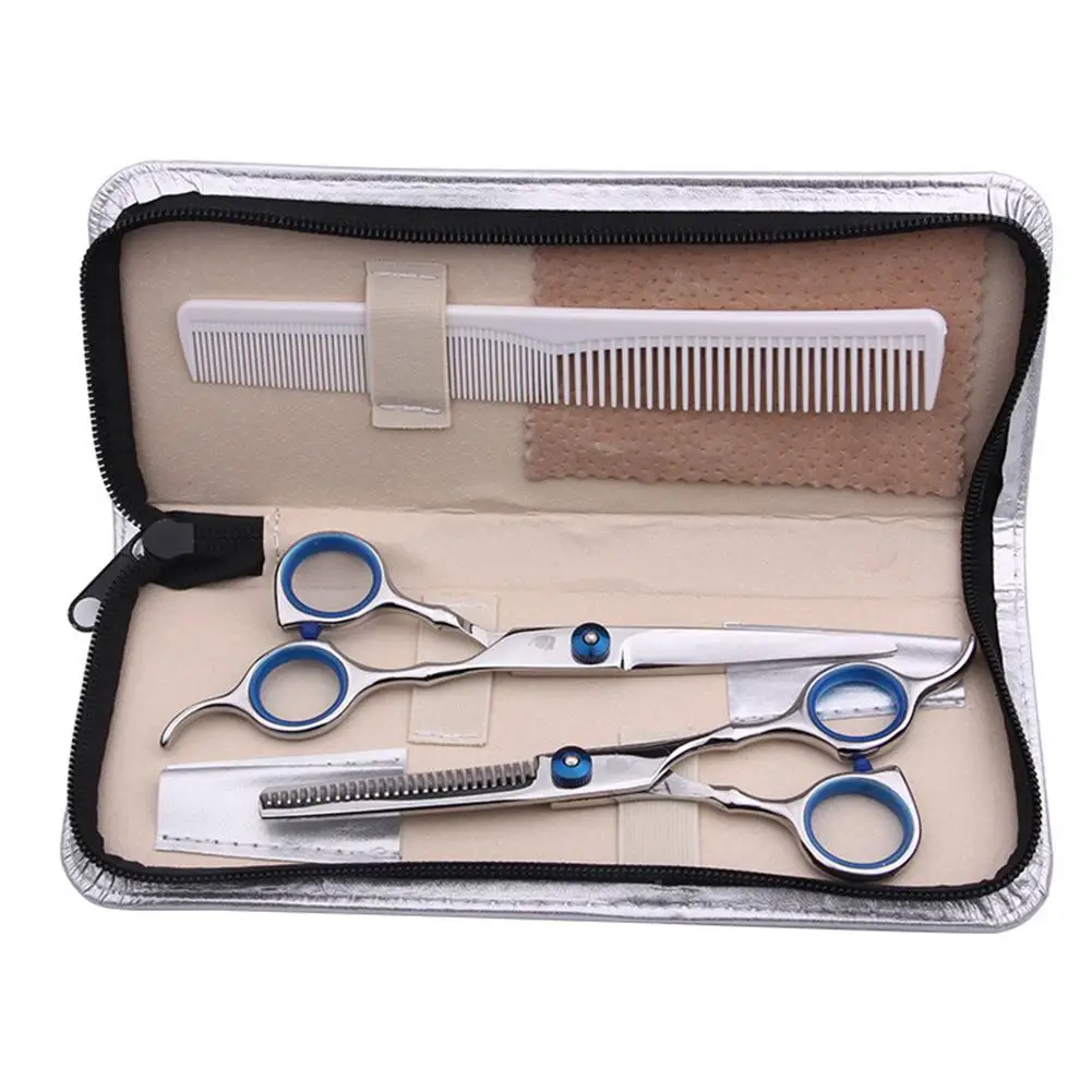 

7PCS Professional Hair Cutting Scissors Set Stainless Steel Hairdressing Scissors Shears For Barber Salon Home Hair Styling Kits
