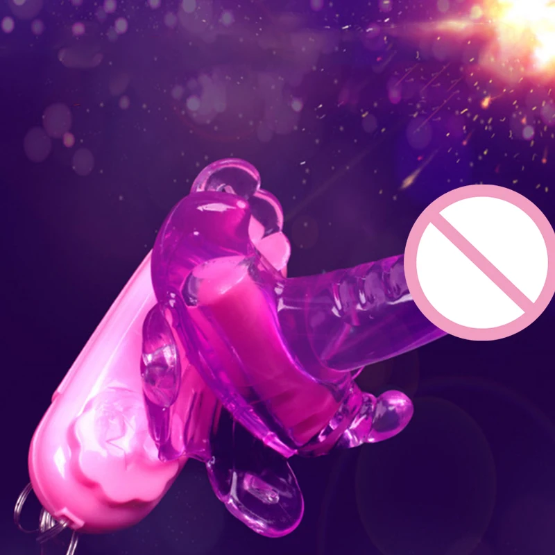 Переносной фаллоимитатор бабочка для женской мастурбации вибратор стимуляции