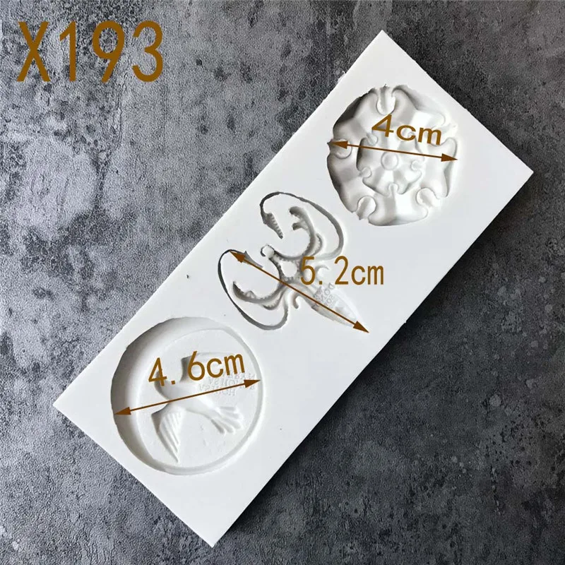 Силиконовые 3D &quotсделай сам&quot Единорог Лев Дракон Волк северного оленя рыбы