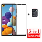 Закаленное стекло 2-в-1 для Samsung A21S A21, пленка для объектива камеры, Защита экрана для Samsung Galaxy A21 S A 21 21 21 S, защитное стекло