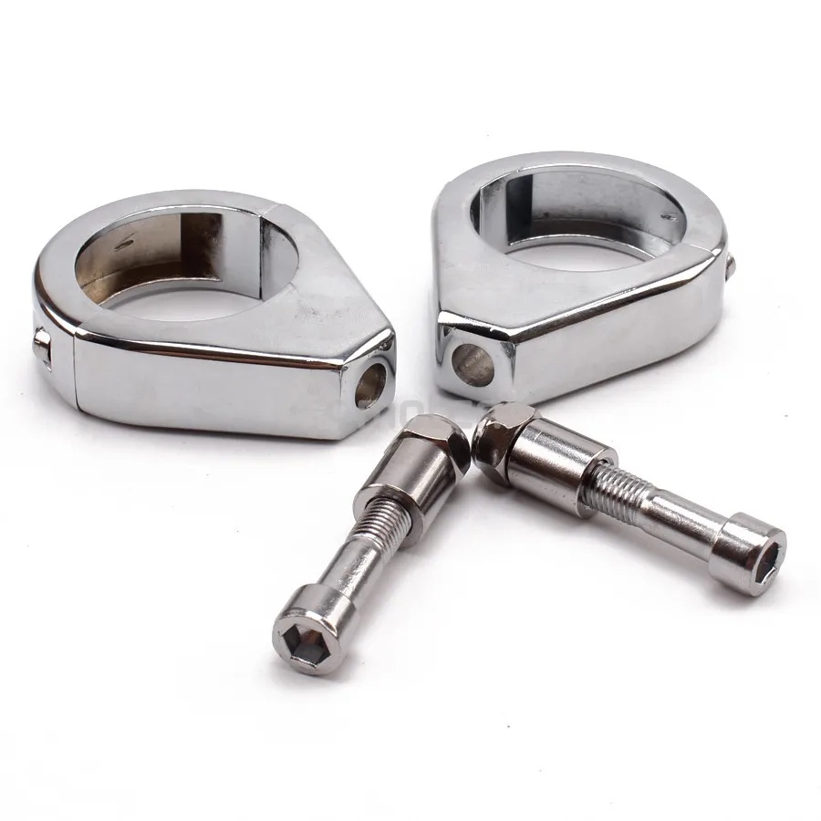 2x хромированный Кронштейн поворотного сигнала мотоцикла 39 мм передняя вилка