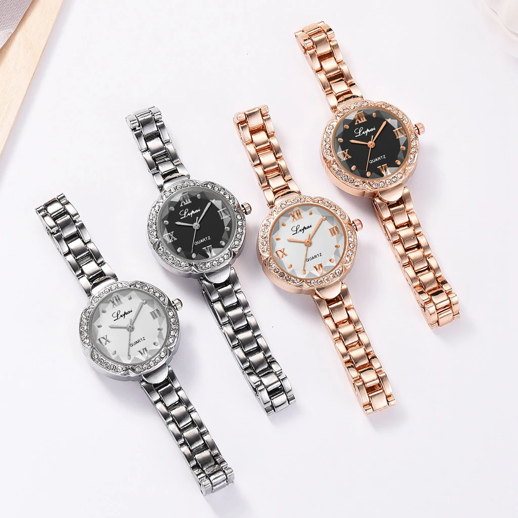 Lvpai Top Brand 2pc/set Luxury Watches Ladies Beautiful Roman Numerals Watch Set Bracelet Dress Wristwatch Female Clock Montre images - 6