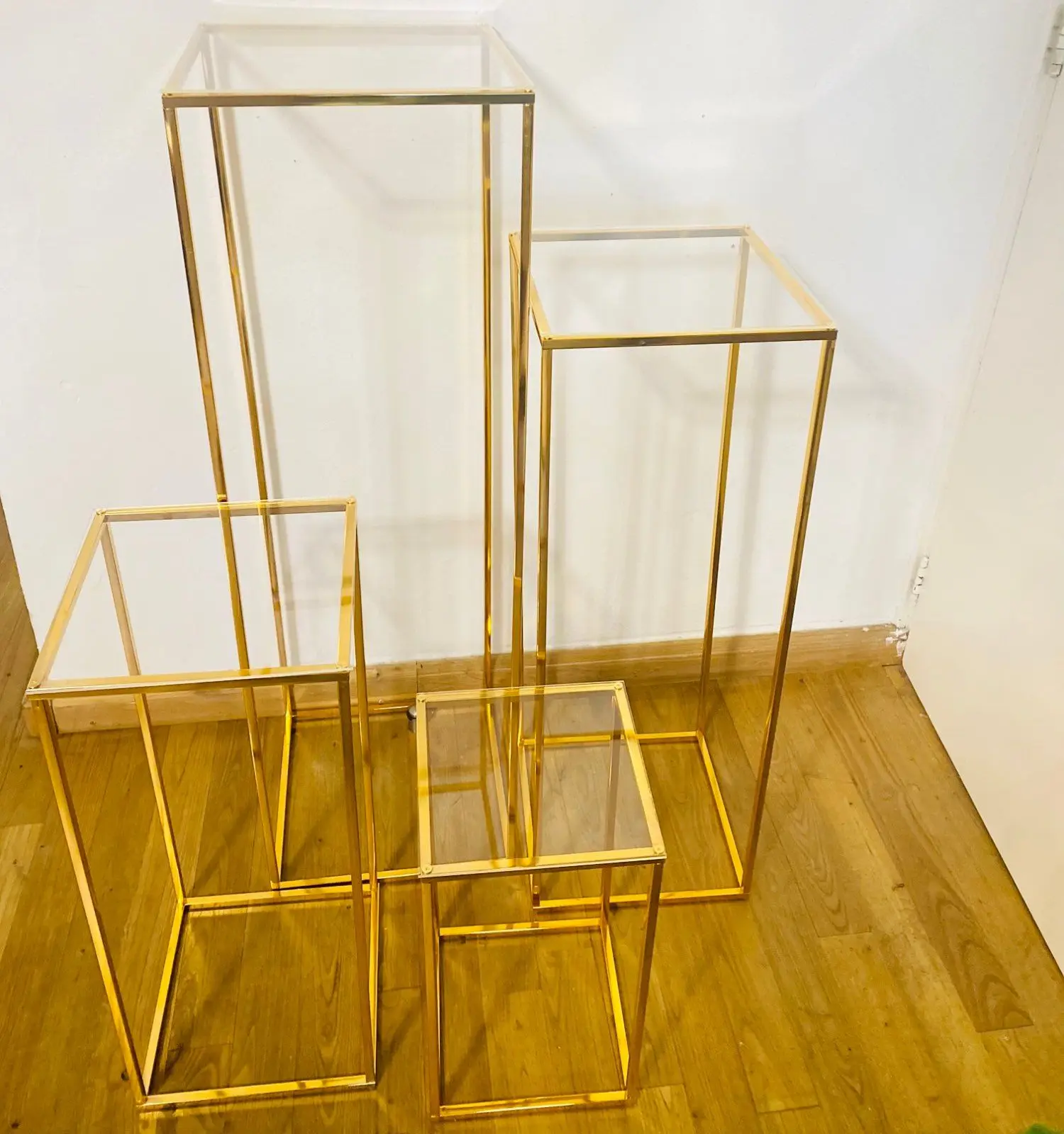 Золотой 10 шт./компл. геометрической формы помещен реквизит дорога привести T station