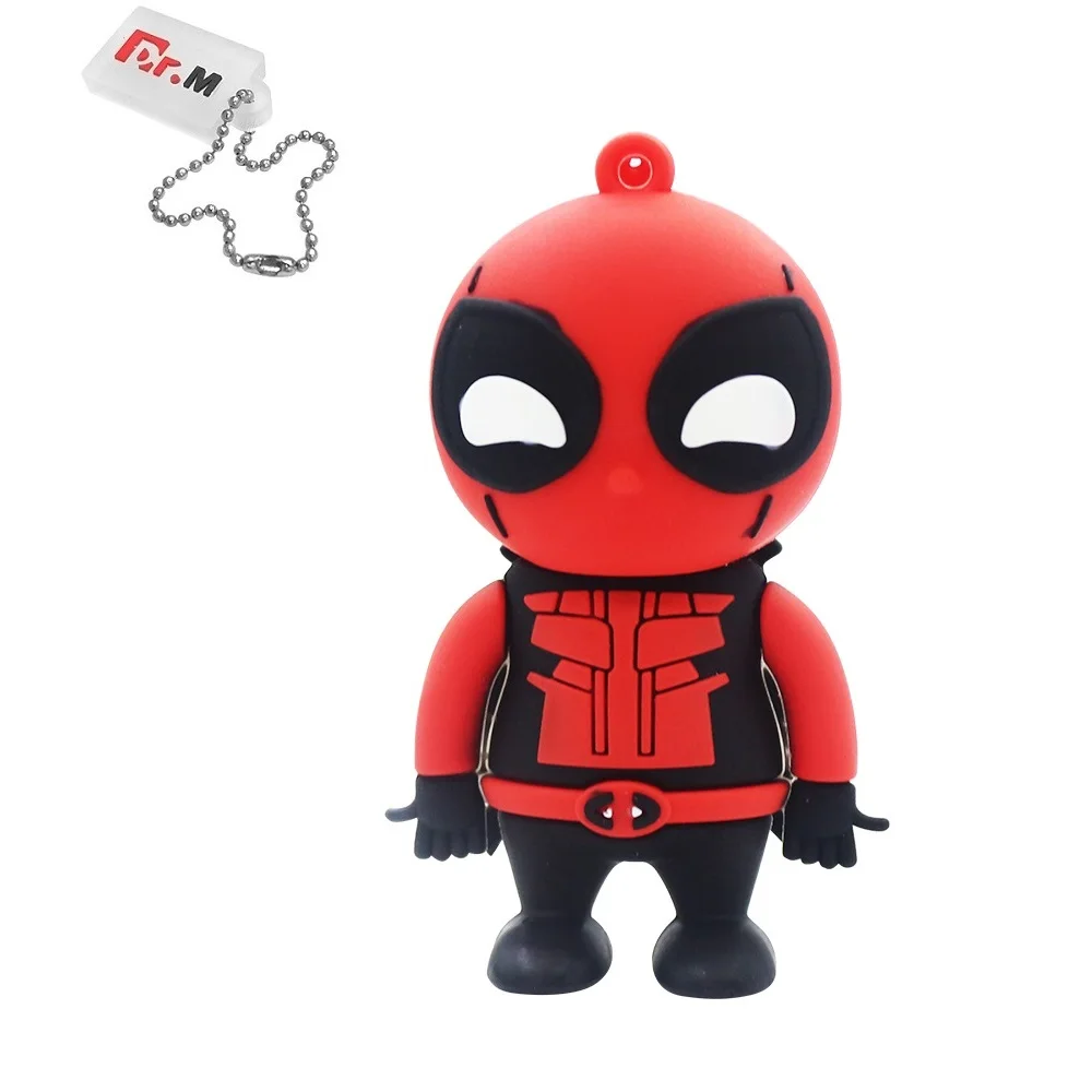 Флеш-диск USB 2,0 карта памяти с героями мультфильмов Дэдпул Миньоны 128 Гб 64 ГБ 32 ГБ 16 ГБ 8 ГБ 4 ГБ Marvel Comics креативная Флешка классный подарок