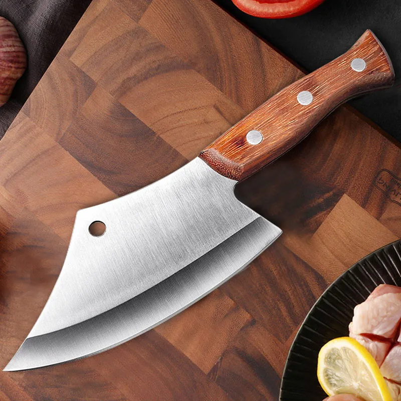 

4Cr14Mov Stainless Steel Chinese Chef Fishing Knife for Meat Fish Fruit Vegetables Butcher Cleaver Kitchen Cutter