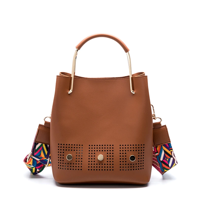 

Ceossman, новая модная простая кожаная сумка-мешок с отверстиями, сумка-тоут для женщин, дизайнерский комплект из двух сумок, сумка из мягкой кож...