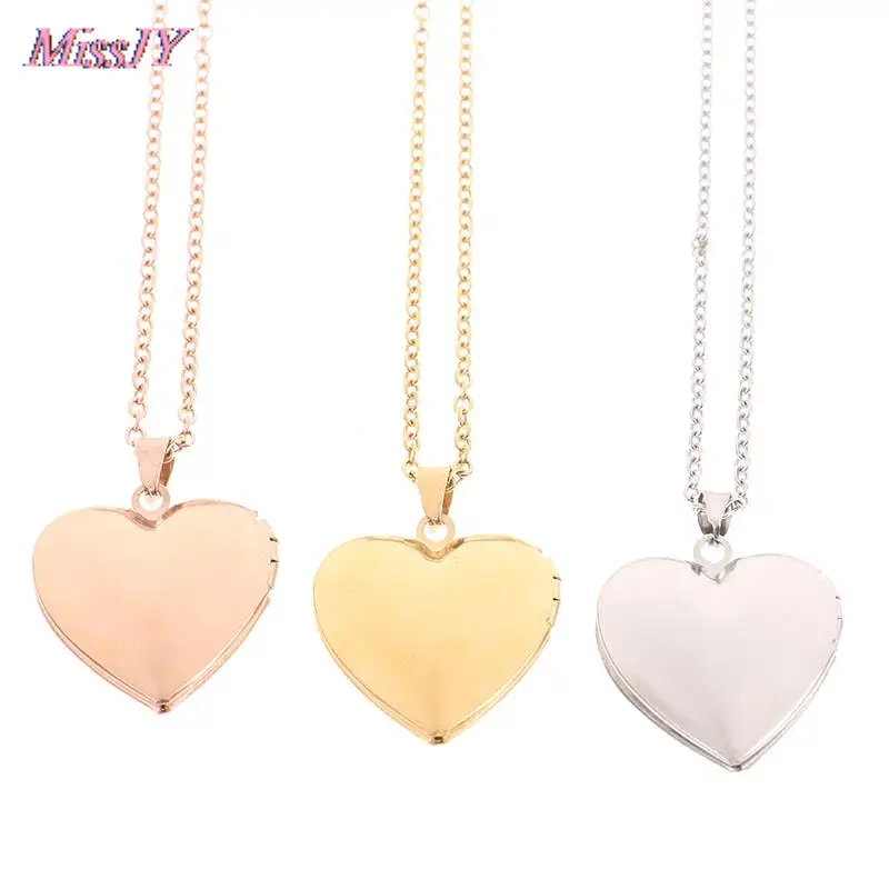 1 шт. Романтический кулон в форме сердца с фоторамкой для друзей ожерелья