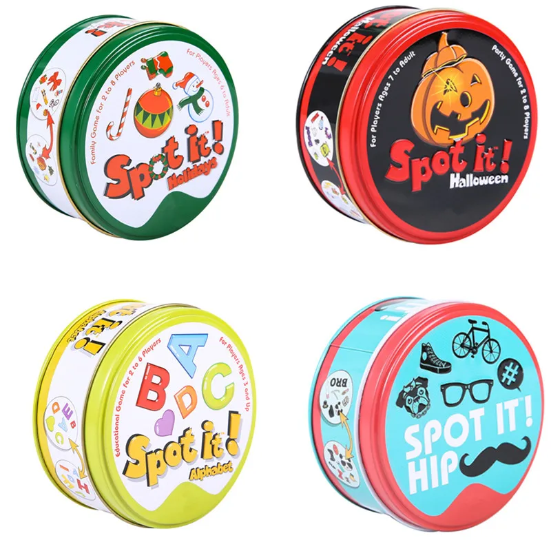 Лидер продаж карточная игра Dobler Spot It игрушка железная коробка Гермиона спорт Go