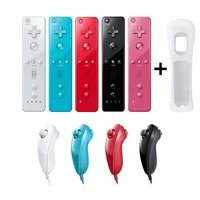 6 color 1 pcs wireless gamepad for nintend wii game remote controller joystick without motion plus with silicone case and strap
