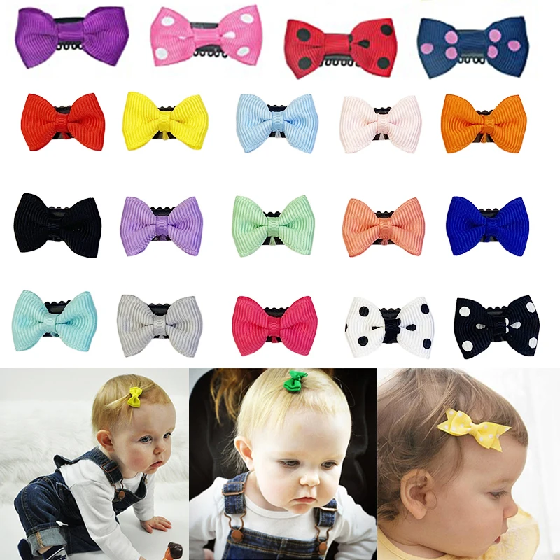 

10Pcs Baby Girl's Barrettes Pringting Bow Ribbon Hair Bow Clips Hair Clip Hairpins Kids Hair Butterfly Decor Accessories