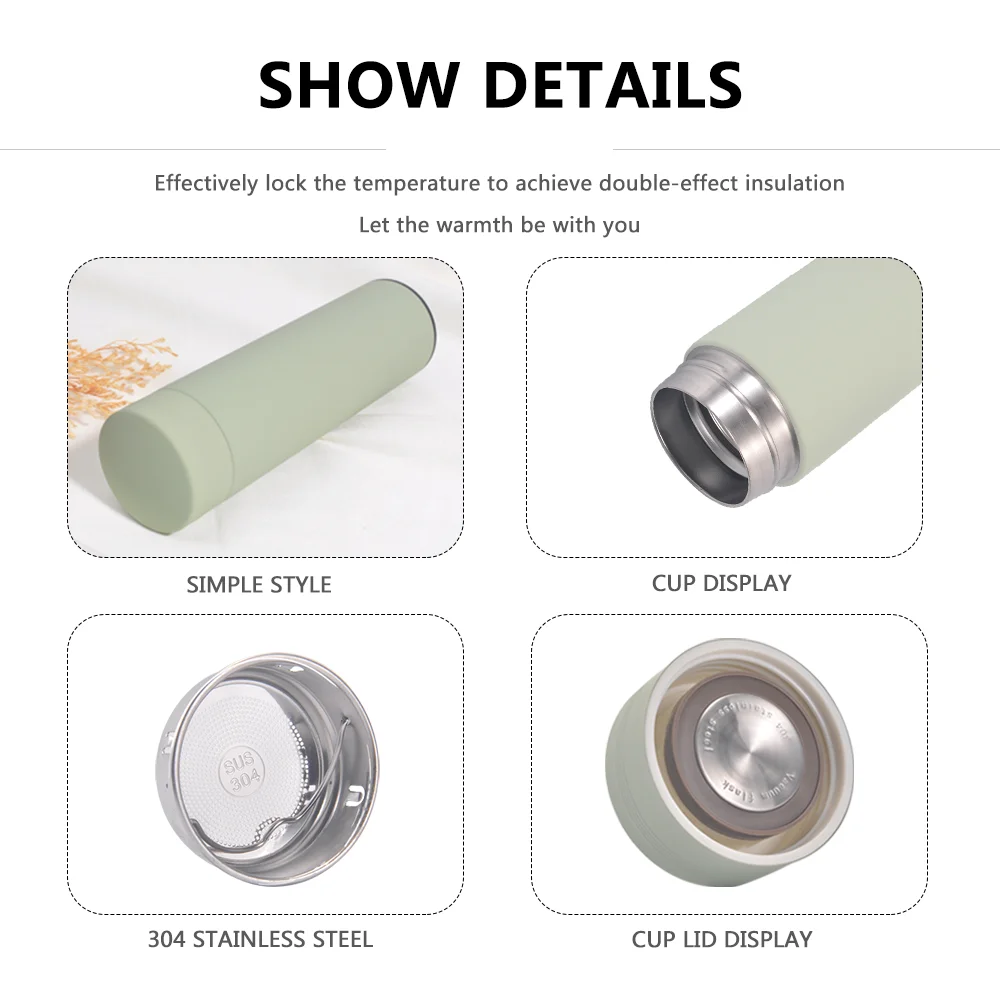 450 мл простой дизайн красочные термос для горячей воды кафе нержавеющая сталь