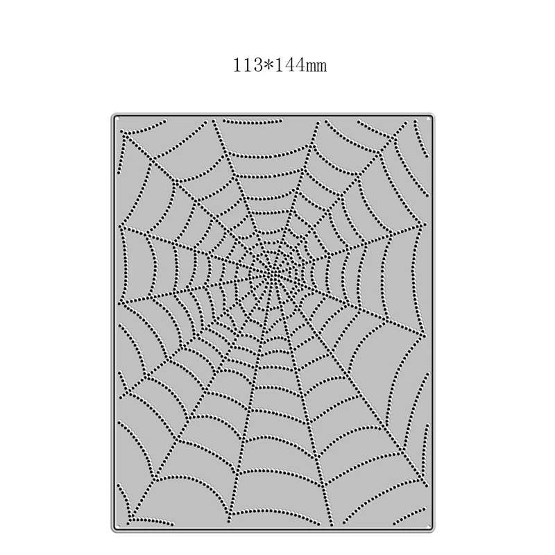 Новый 2022 год Halloween Spotty Cobweb Backdrop Panel Metal Cutting Dies for DIY Scrapbooking and Card Making Embossing Craft No Stamp on.