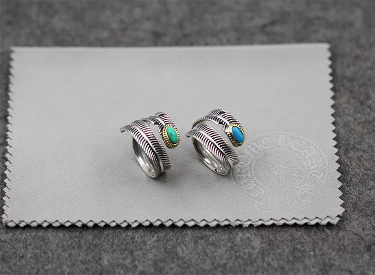 S925 Стерлинговое Серебро ажурное изделие классическая мода перья винтажный стиль