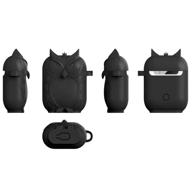Силиконовый чехол для наушников в форме совы, силиконовый чехол для Apple Airpods