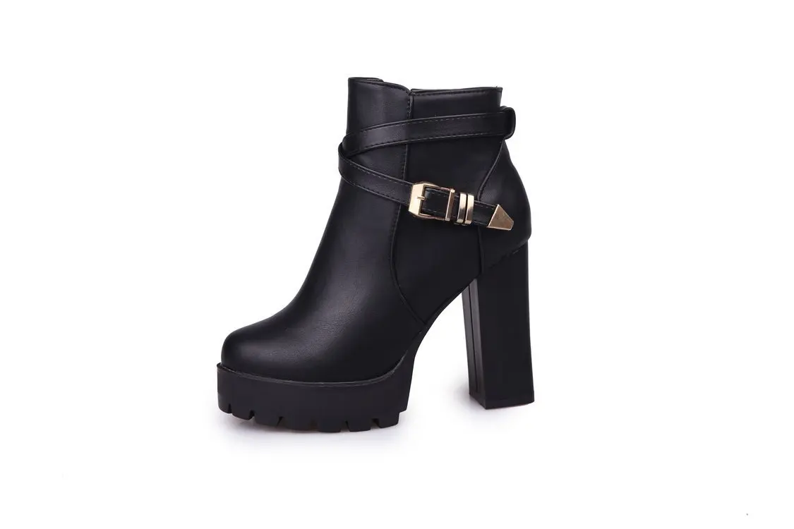 Новинка 2019 года брендовые Ботинки martin на очень высоком каблуке ботильоны толстой