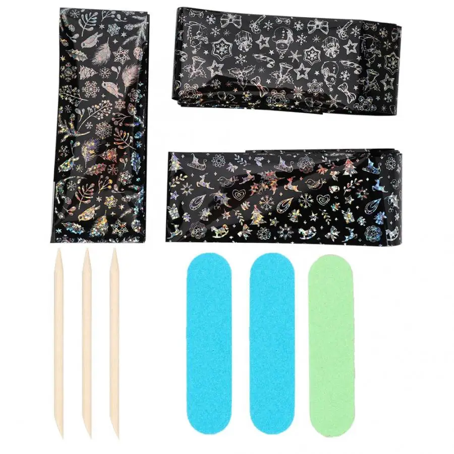 Дизайн ногтей 3 шт изысканный стикер для дизайна рисунок на рождественскую