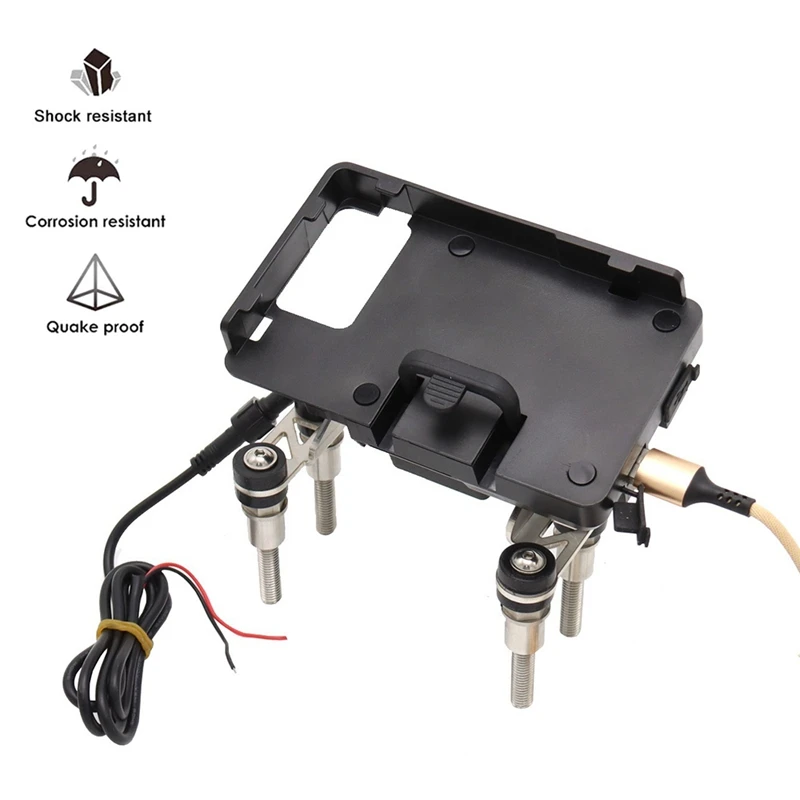 

AFNCX for F750GS F850GS R1200RS R1200R Motorcycle Navigation Bracket Plate Phone Stand Holder with USB Charging