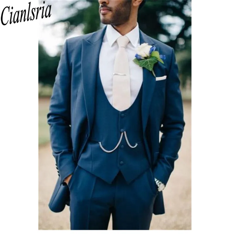 

Classic tuxedos groom wedding Peak Lapel men suits mens wedding suits tuxedo costumes de pour hommes men(Jacket+Pants+Tie+Vest)
