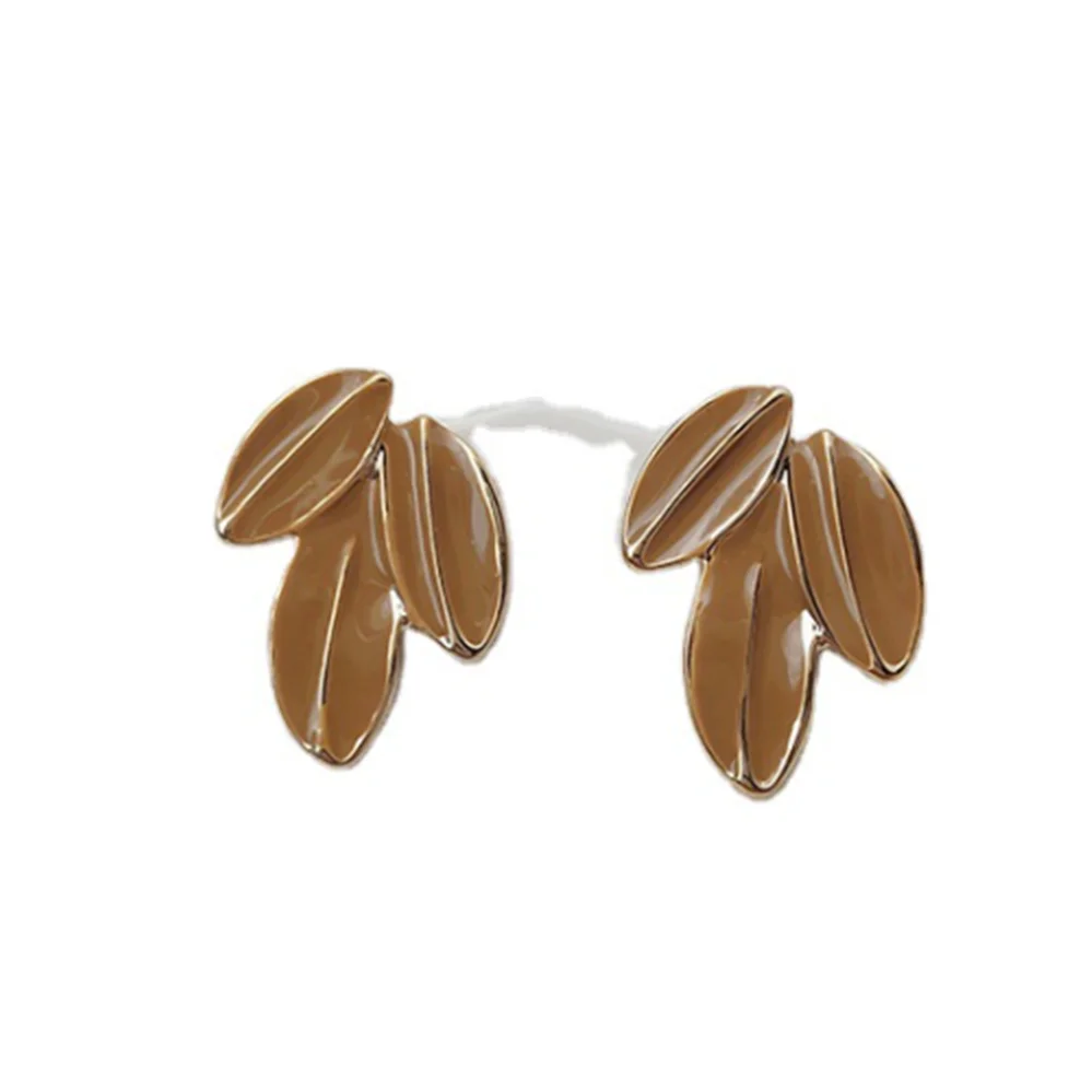 

Fashion Trend Forest Small Fresh Leaves Women Holiday Gift Earrings Simple Jewelry Wholesale
