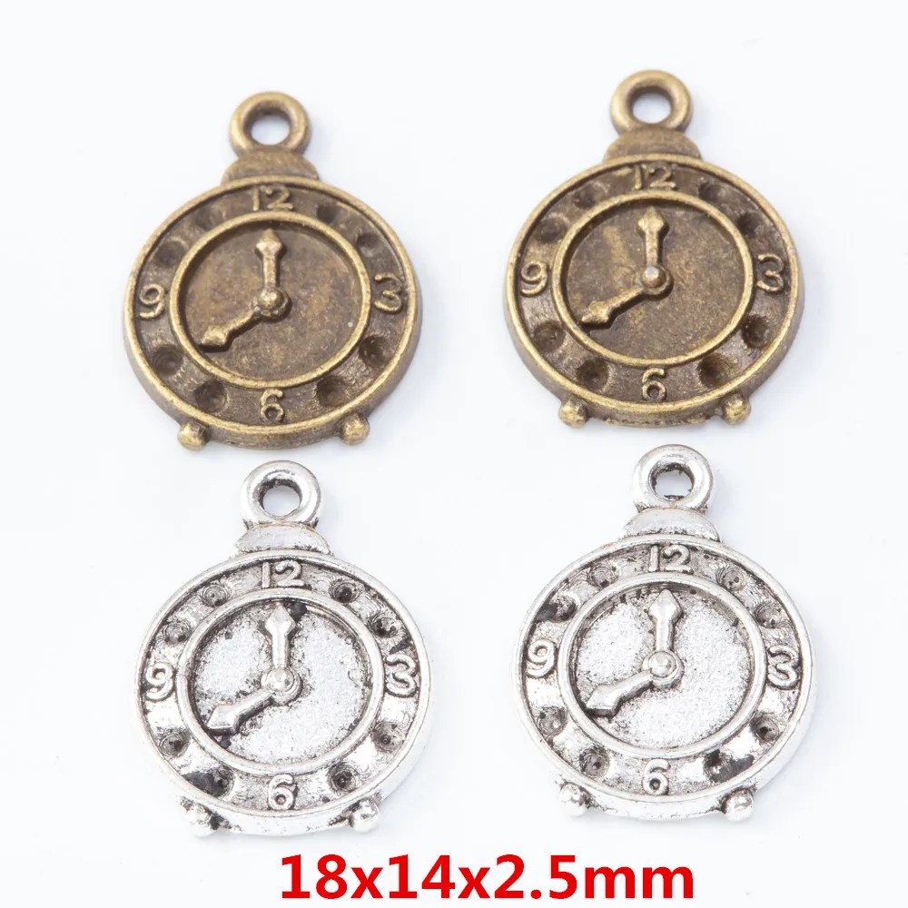 

40 штук Ретро металлический цинковый сплав часы кулон для DIY Ювелирные ожерелья ручной работы изготовление 7678
