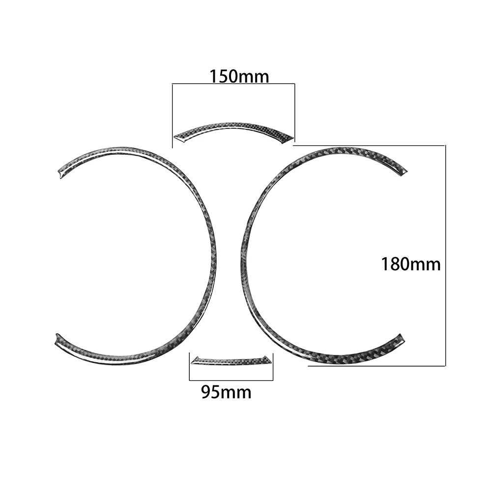 

Dash Frame Trim Cover Stickers Personal Car Carbon Fiber Easily Installation Elements for Mitsubishi Lancer 08-15 LHD RHD