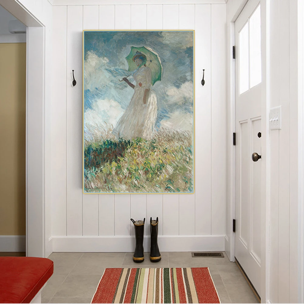 Цитон Клода монета Woman Женщина с зонтом Canvas Холст Картина маслом очаровательная
