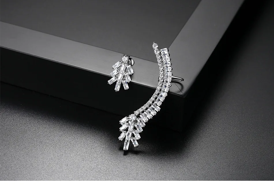 Модные ювелирные изделия цветные циркониевые серьги гипоаллергенные с