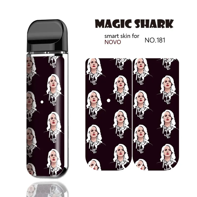 

Magic Shark Cat Women Devil Shockproof Case Cover Sticker Wrap Film E Cigarette Skin for Smok Novo