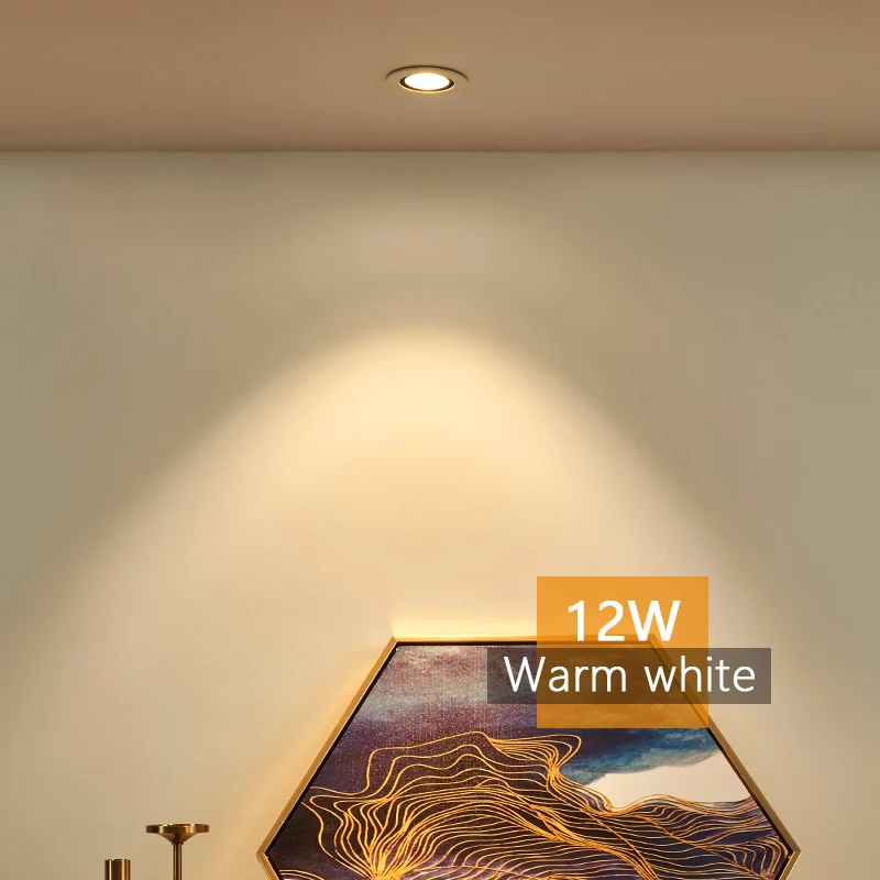 Foco de techo de LED ajustable, 45 °, 7W, 12W, 20W, fixtur, 220V, iluminación interior para sala de estar, cocina