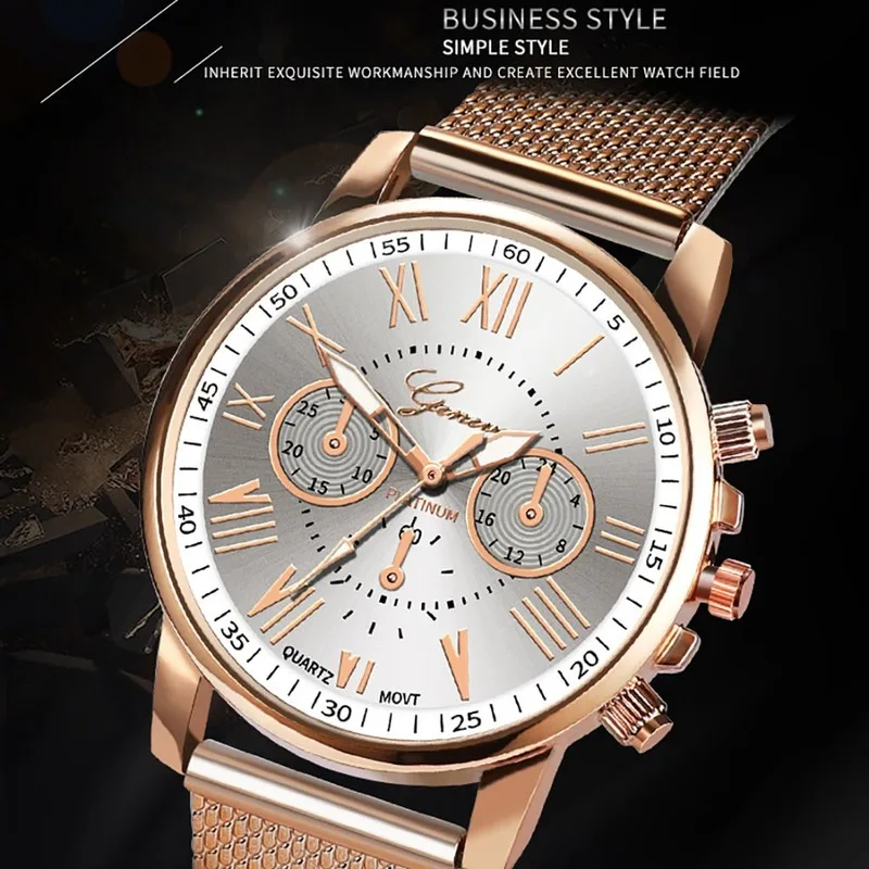 Women's Watches Luxury Quartz Sport Military Stainless Steel Dial Leather Band Wrist Dress Relogio Feminino Geneva часы женские images - 6