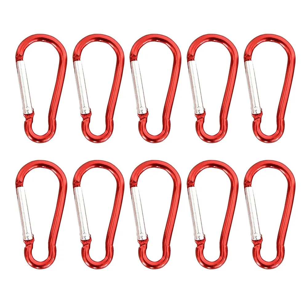 

Spring Carabiner Clip Tent 10pcs Buckle Carabiner Clip D Shape Brand New