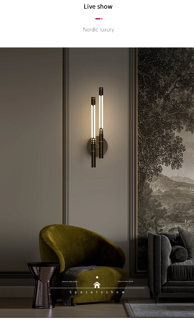 Modern Copper Design LED Wall Lamp For Living Room Bedroom Bedside Corridor Aisle Sconce Light Gold Indoor Decoration Fixture wall sconces for living room