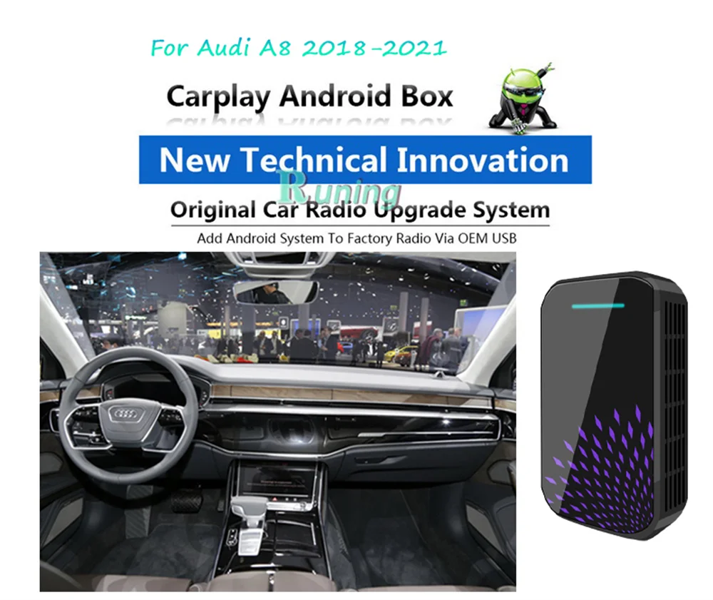 

Upgrade Radio Car Android Radio Stereo Carplay Box For Audi A8 2018 2019 2020 2021 Car Multimedia Player BT GPS Navigation Unit