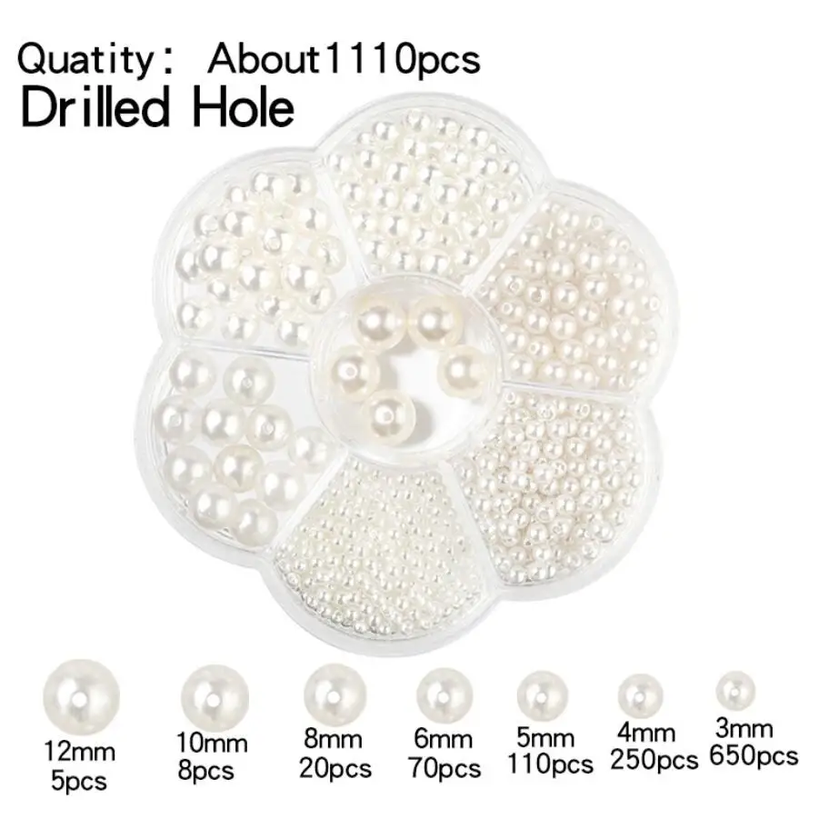 1130 шт./коробка бусины с отверстиями 3/4/5/6/8/10/12 мм