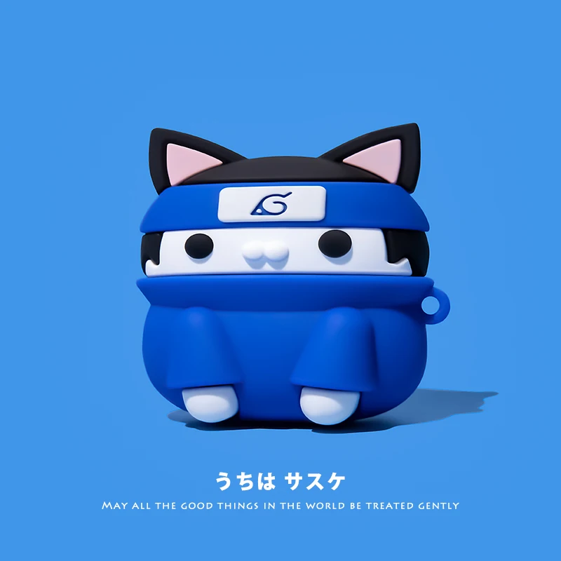 Мягкий силиконовый чехол Naruto Airpods красная женская защитная оболочка Airpodspro милые