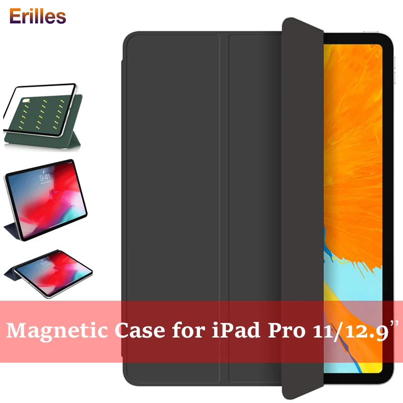 Магнитный чехол для iPad Pro 11 2018 умный флип 12 9 дюймов кожаный Поддержка