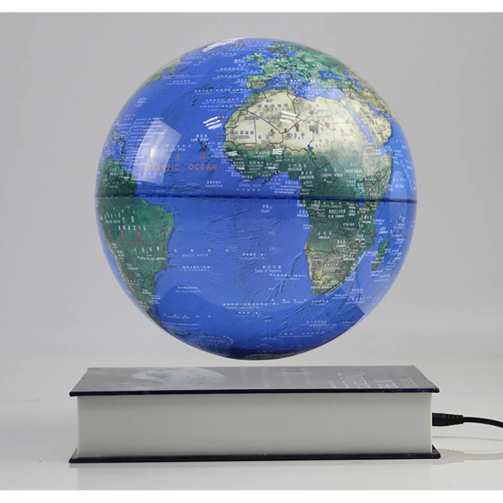 Домашнее украшение магнитная левитация 8 дюймов вращающаяся земля плавающий шар