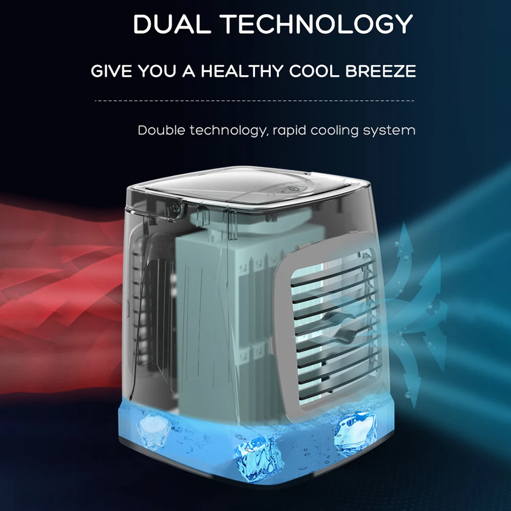 Портативный вентилятор для охлаждения воздуха 400 мл