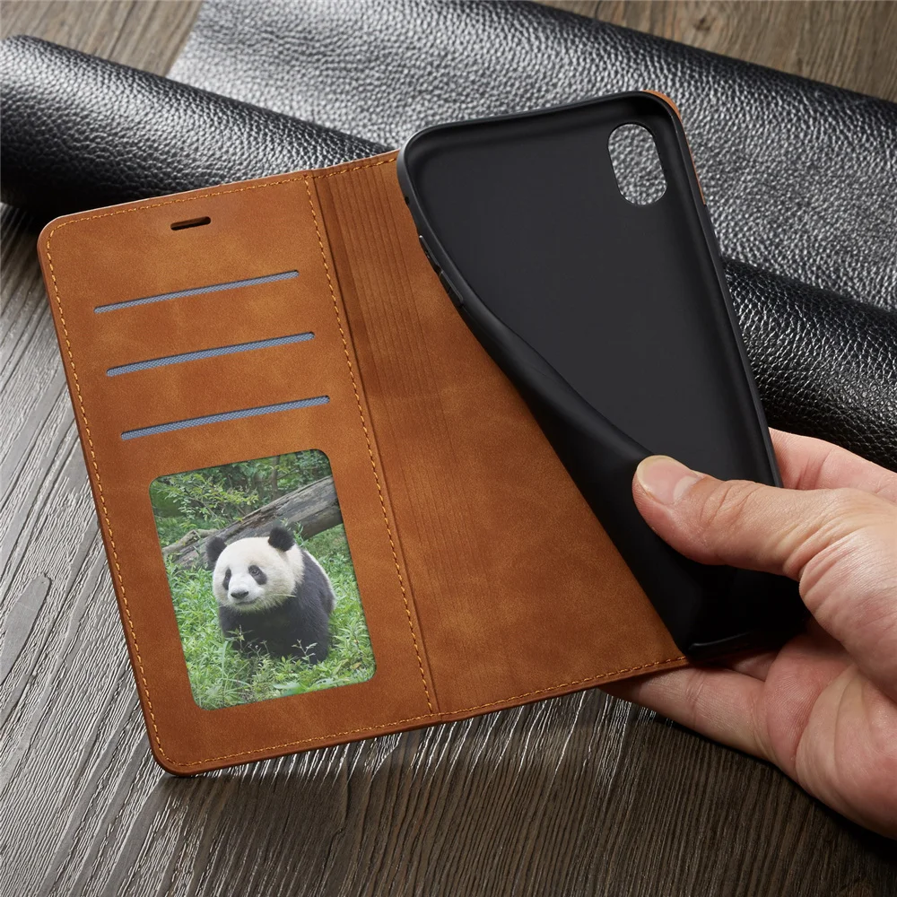 Чехол с откидной крышкой для iPhone 6 6S Plus 7 8 X XS max XR SE 5 5S кожаный чехол телефона