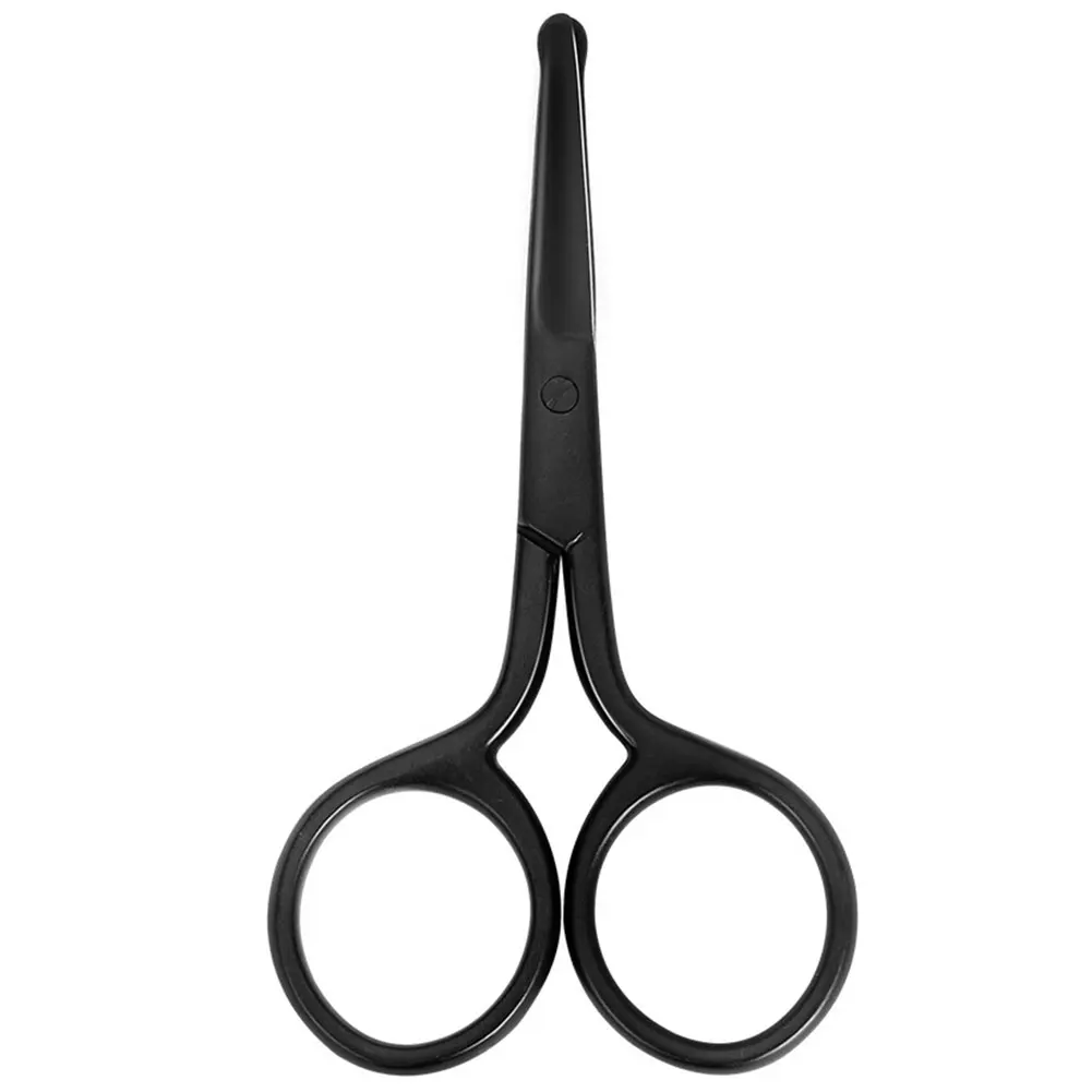 

Eyebrow Personal Care Stainless Steel Trimmer Durable Tool Round Head Lightweight Scissors Cut Facial Grooming Nose Hair For Men