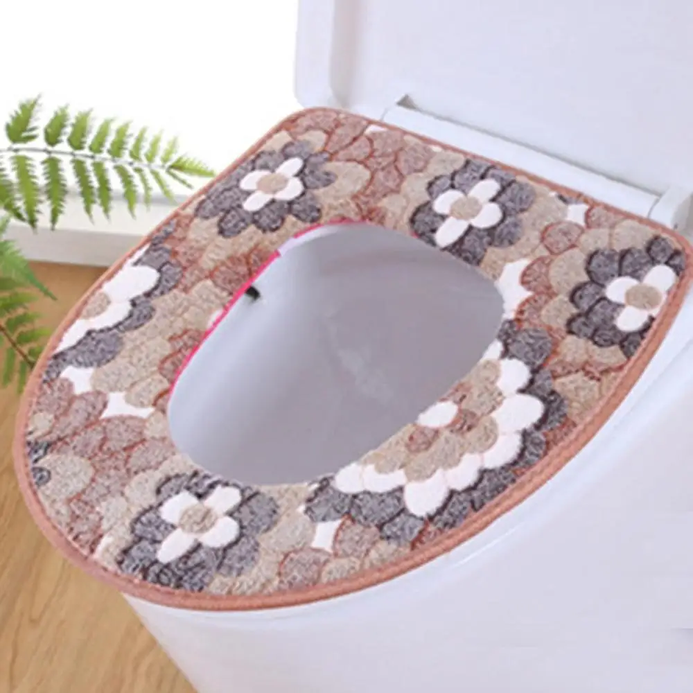 Мягкий коралловый Бархатный Чехол для унитаза теплый коврик красный фиолетовый