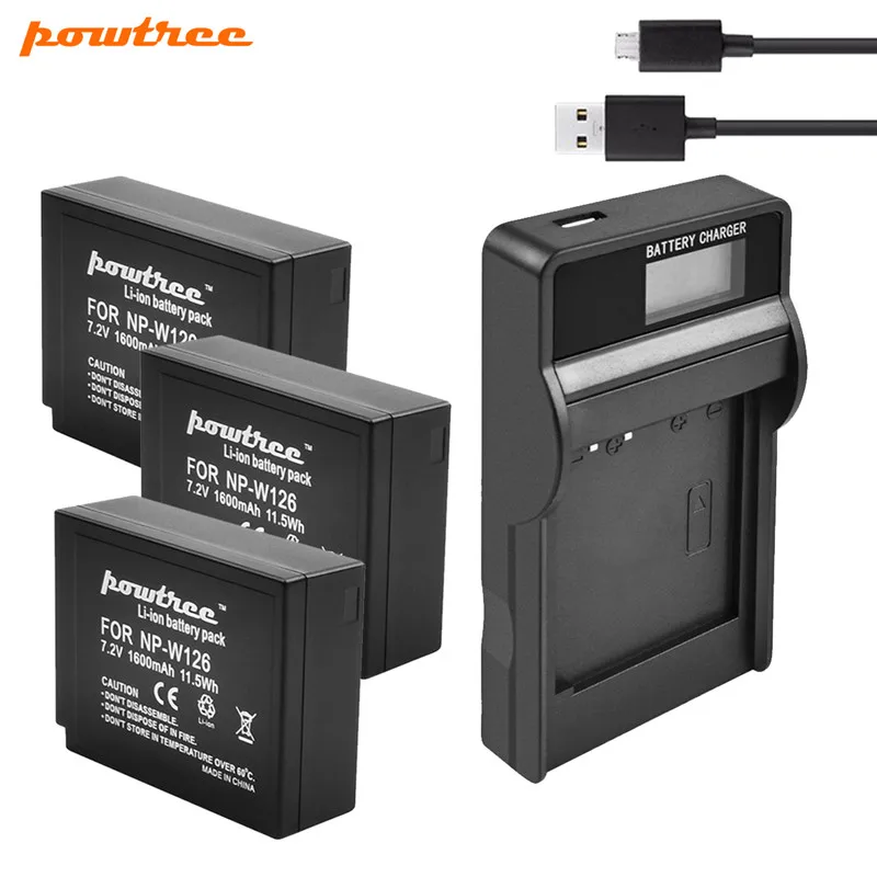 Зарядное устройство Powtree для фотоаппарата Fujifilm FinePix HS30EXR HS33EXR 7 2 А · ч|Цифровые