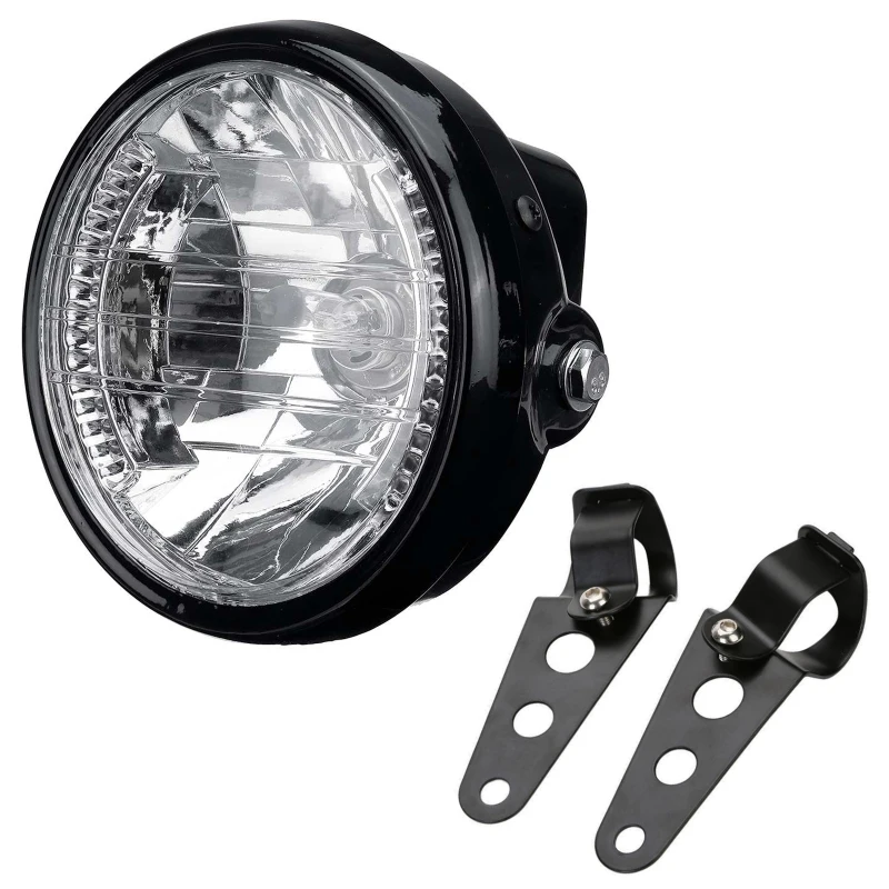 7 дюймов Янтарный мотоциклов головной светильник в стиле ретро кольцо лампы