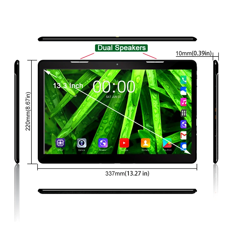 Android 7 0 13 3 дюймов планшетный ПК 1920x1080 rumolution 3g 4G Lte телефонные звонки планшеты B ram 64